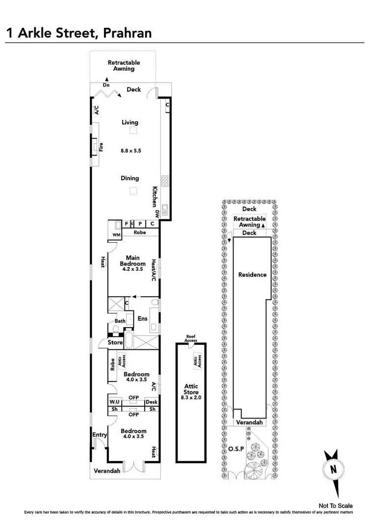 Floorplan of Homely house listing, 1 Arkle Street, Prahran VIC 3181