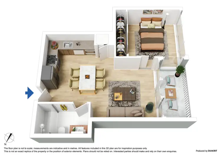 Floorplan of Homely apartment listing, 4603/1 Balston Street, Southbank VIC 3006