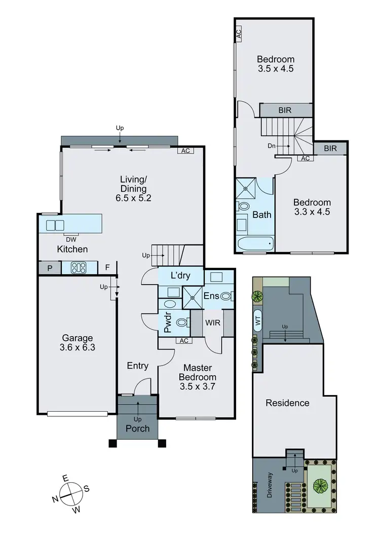 Floorplan of Homely townhouse listing, 1/4 Kalymna Grove, Chadstone VIC 3148