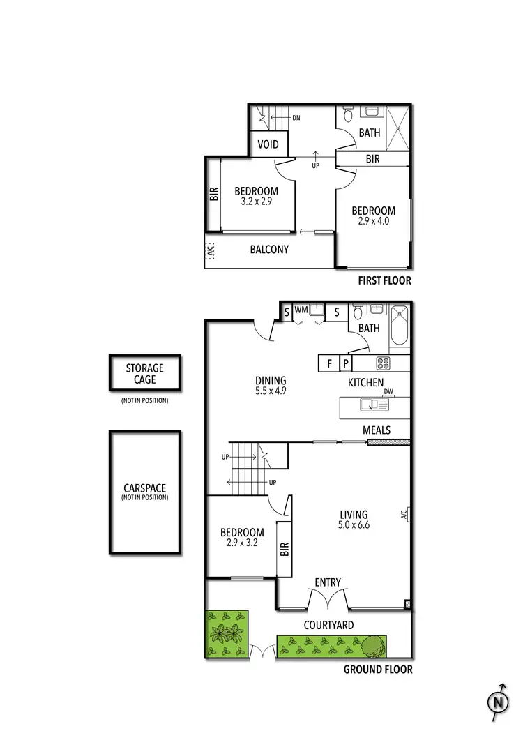 Floorplan of Homely townhouse listing, 4/2 Olive York Way, Brunswick West VIC 3055