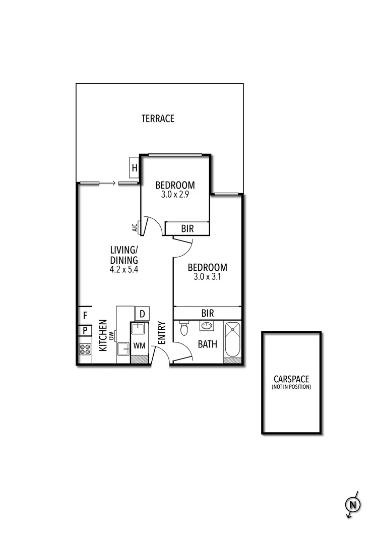 Floorplan of Homely apartment listing, 103/2 Olive York Way, Brunswick West VIC 3055