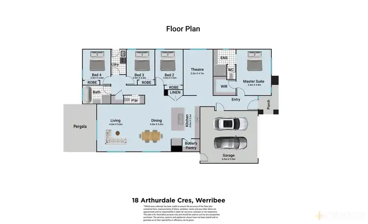 Floorplan of Homely house listing, 18 Arthurdale Crescent, Werribee VIC 3030