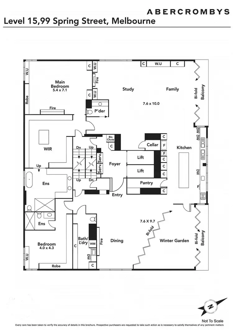 Floorplan of Homely apartment listing, Level 15, 99 Spring Street, Melbourne VIC 3000