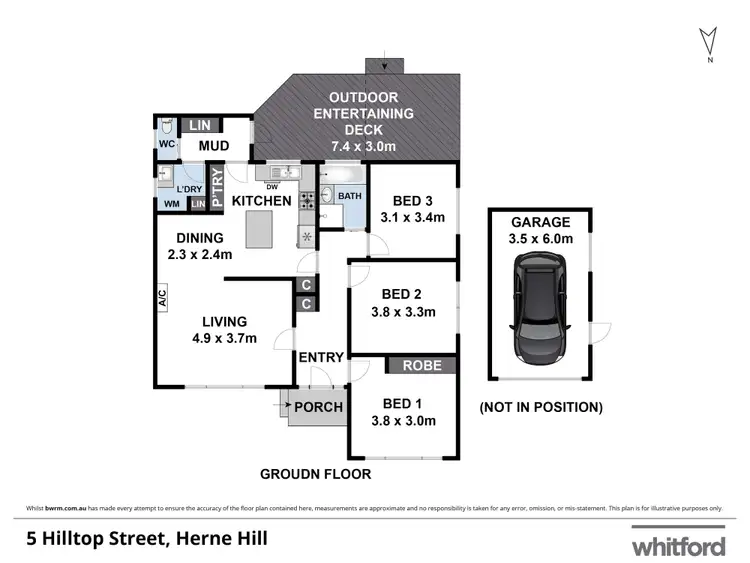Floorplan of Homely house listing, 5 Hilltop Street, Herne Hill VIC 3218