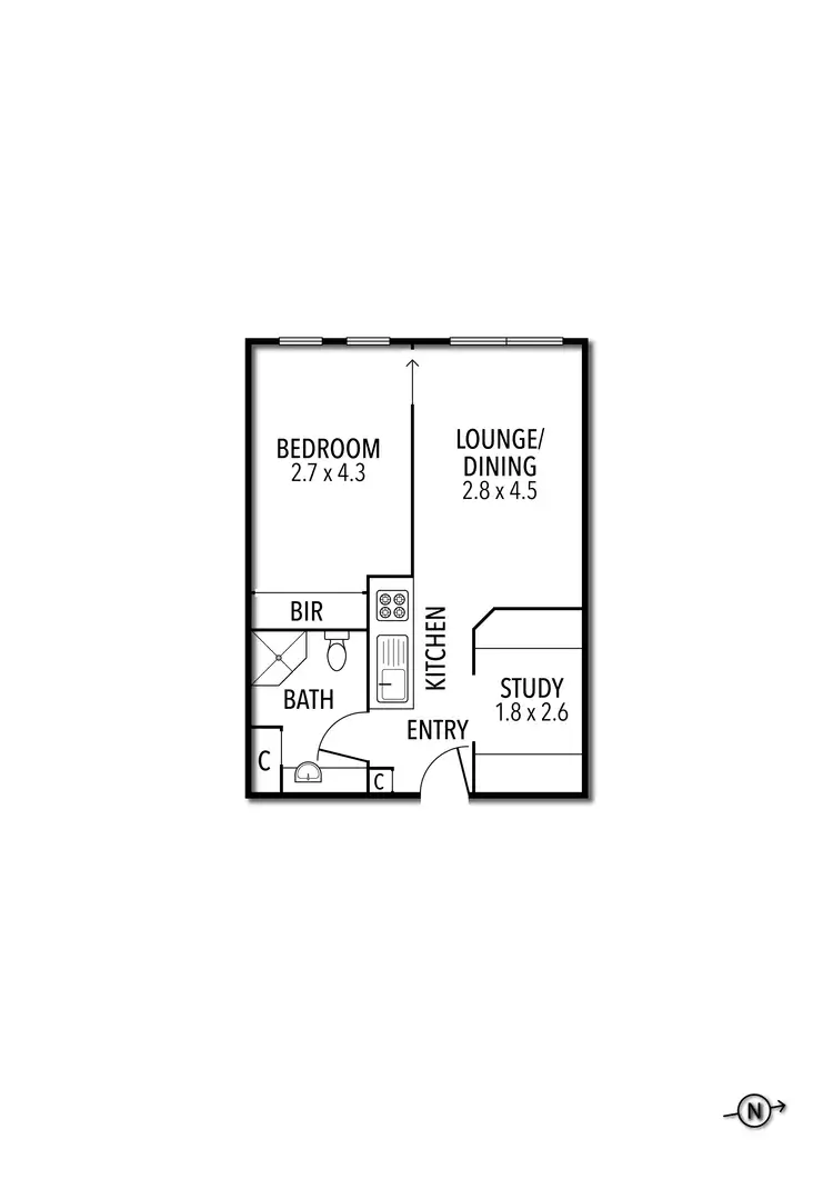 Floorplan of Homely apartment listing, 5710/570 Lygon Street, Carlton VIC 3053
