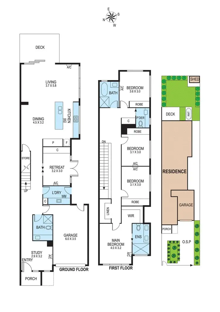 Floorplan of Homely townhouse listing, 44a Daley Street, Bentleigh VIC 3204