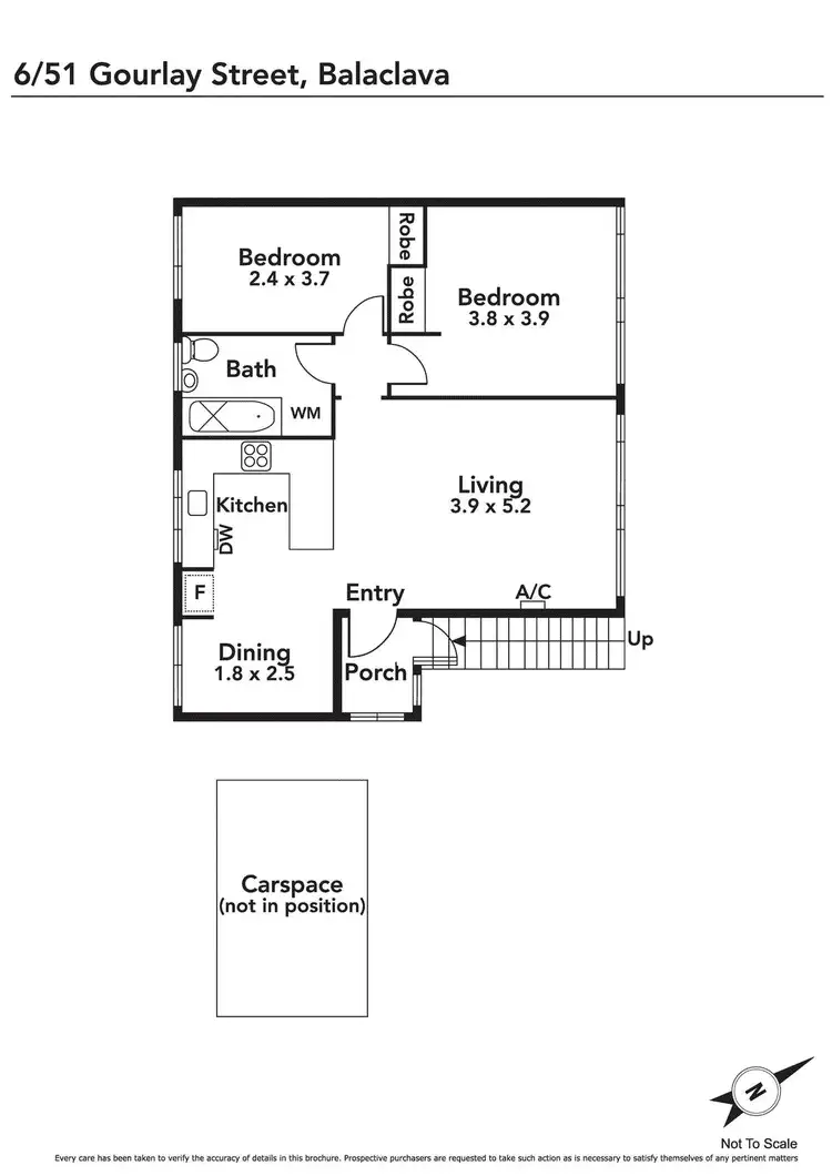 Floorplan of Homely apartment listing, 6/51 Gourlay Street, Balaclava VIC 3183