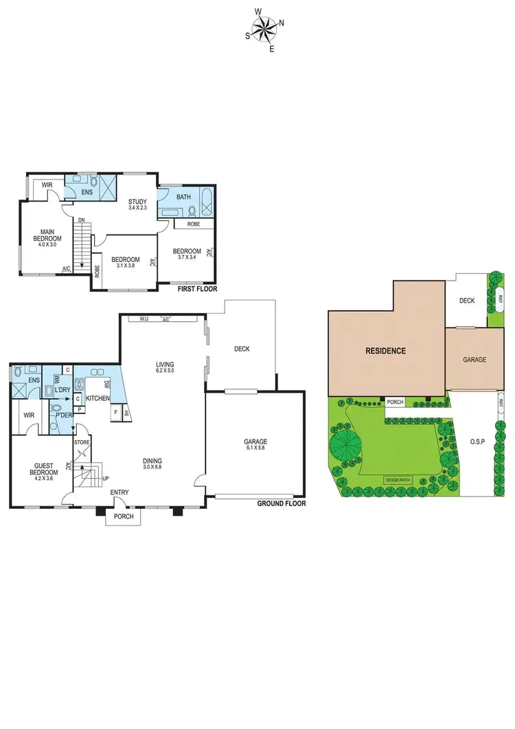 Floorplan of Homely townhouse listing, 53B Tibrockney Street, Highett VIC 3190