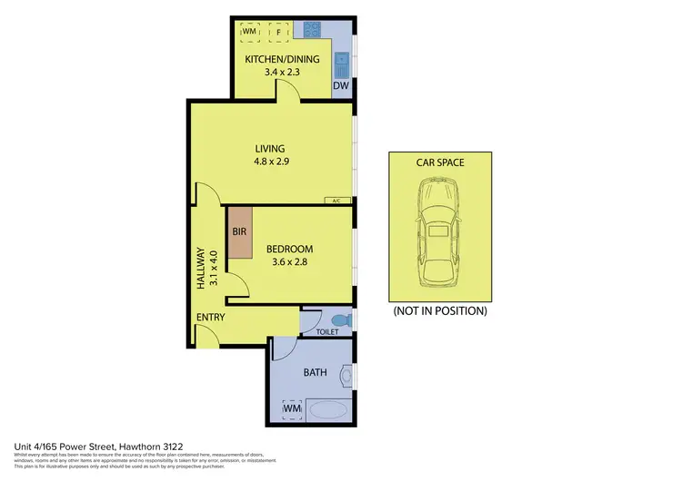 Floorplan of Homely apartment listing, 4/165 Power Street, Hawthorn VIC 3122