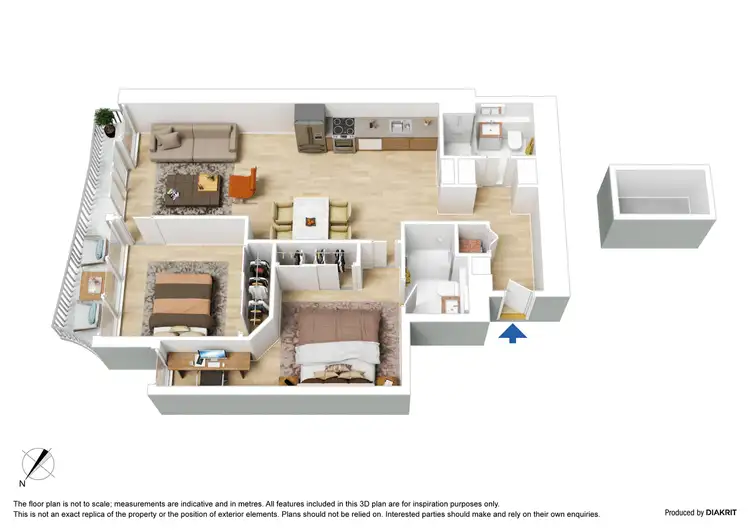 Floorplan of Homely apartment listing, 3704/560 Lonsdale Street, Melbourne VIC 3000