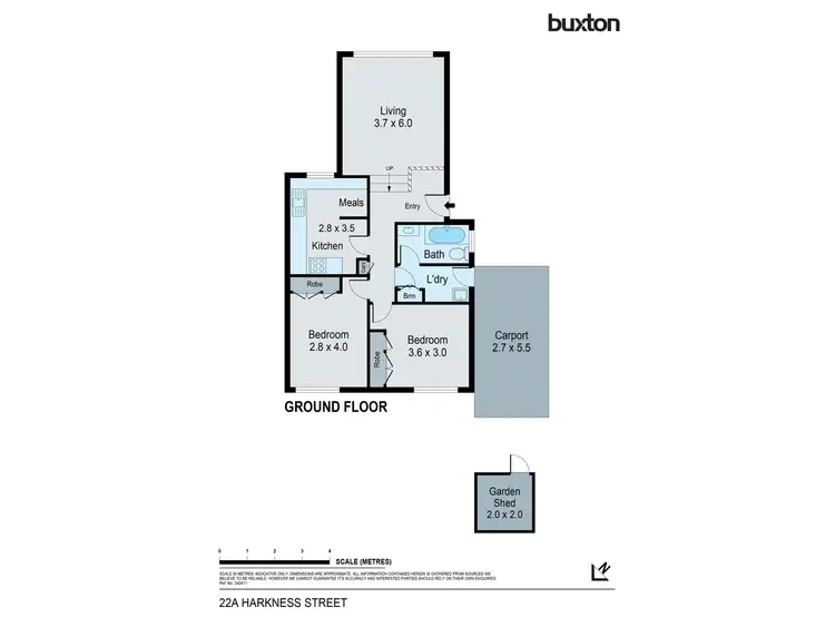 Floorplan of Homely unit listing, 22A Harkness Street, Quarry Hill VIC 3550