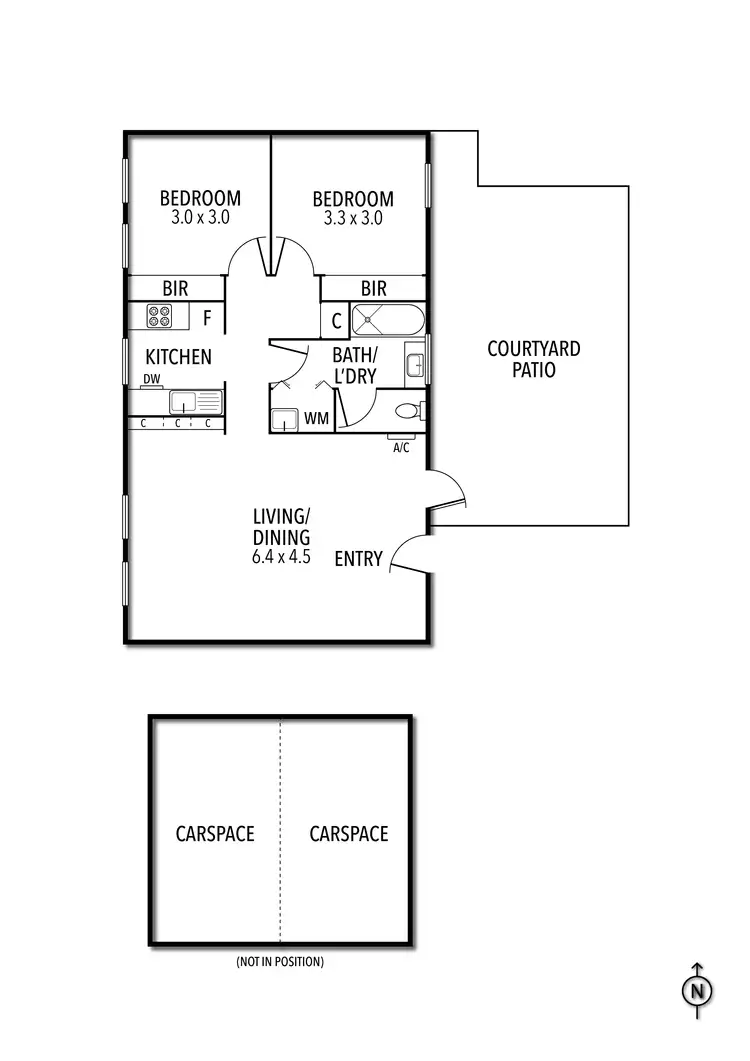 Floorplan of Homely apartment listing, 43/682 Nicholson Street, Fitzroy North VIC 3068