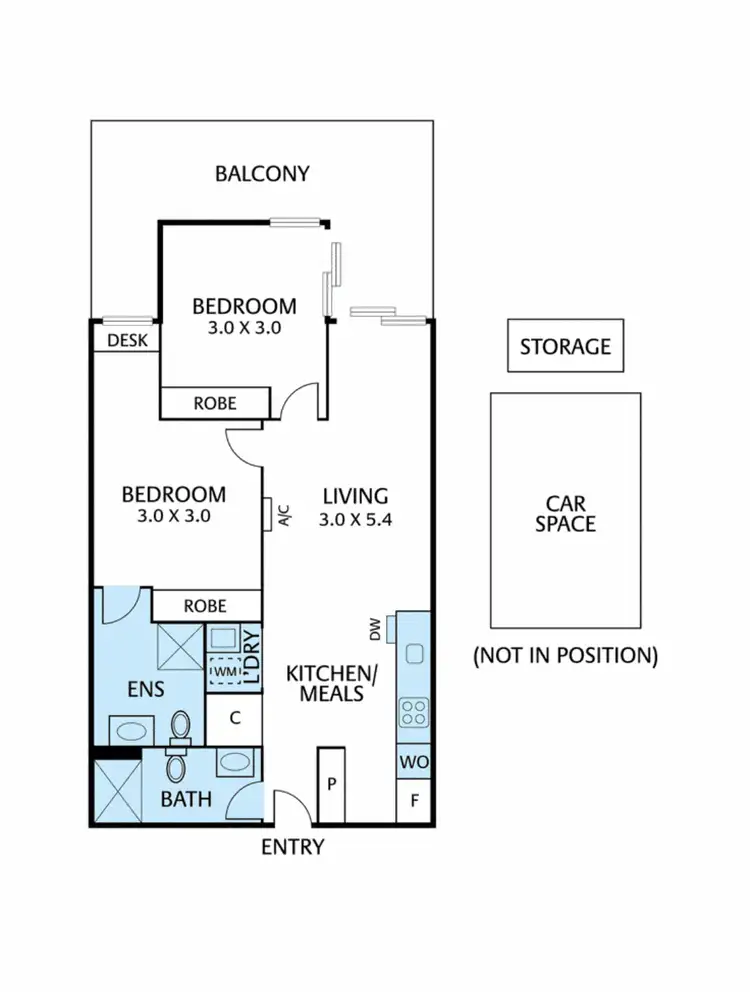 Floorplan of Homely apartment listing, 218/660 Blackburn Road, Notting Hill VIC 3168