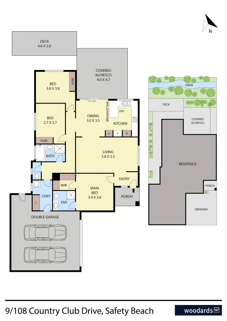 Floorplan of Homely unit listing, 9/102B Country Club Drive, Safety Beach VIC 3936