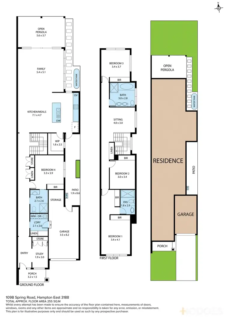 Floorplan of Homely townhouse listing, 109B Spring Road, Hampton East VIC 3188