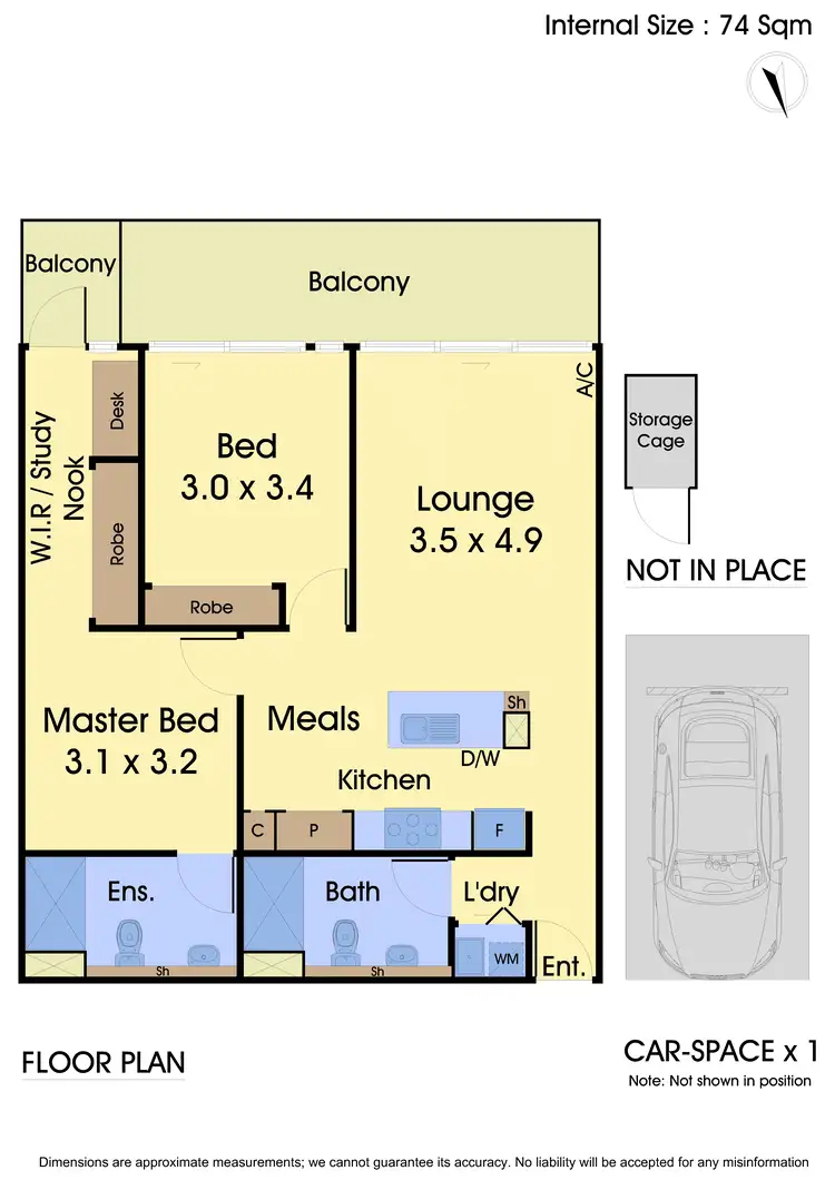 Floorplan of Homely apartment listing, 309/3 Tannock Street, Balwyn North VIC 3104