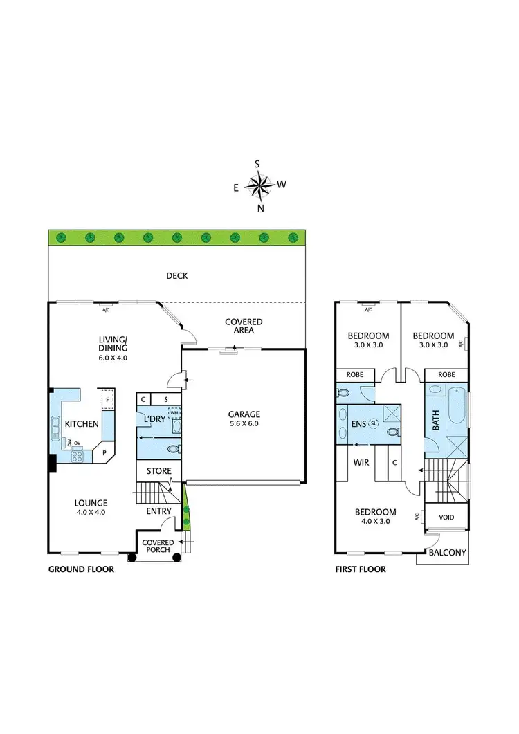 Floorplan of Homely townhouse listing, 2/382 High Street, Templestowe Lower VIC 3107