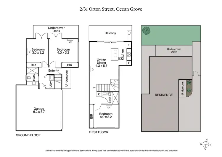 Floorplan of Homely townhouse listing, 2/31 Orton Street, Ocean Grove VIC 3226