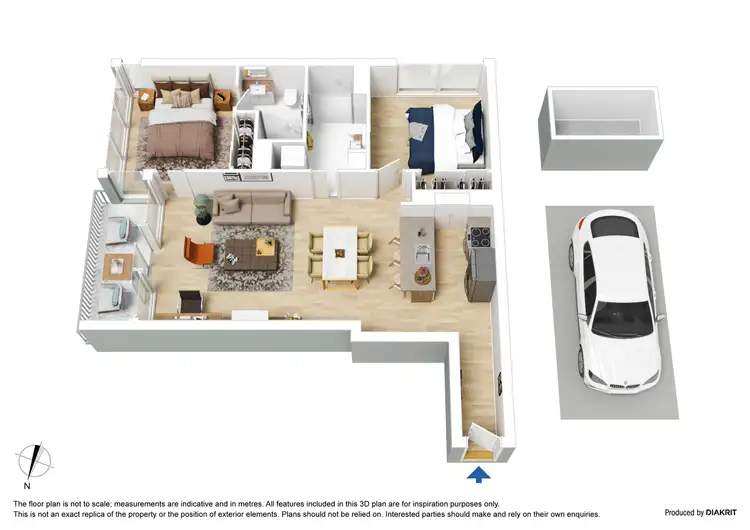 Floorplan of Homely apartment listing, 3304/241 City Road, Southbank VIC 3006
