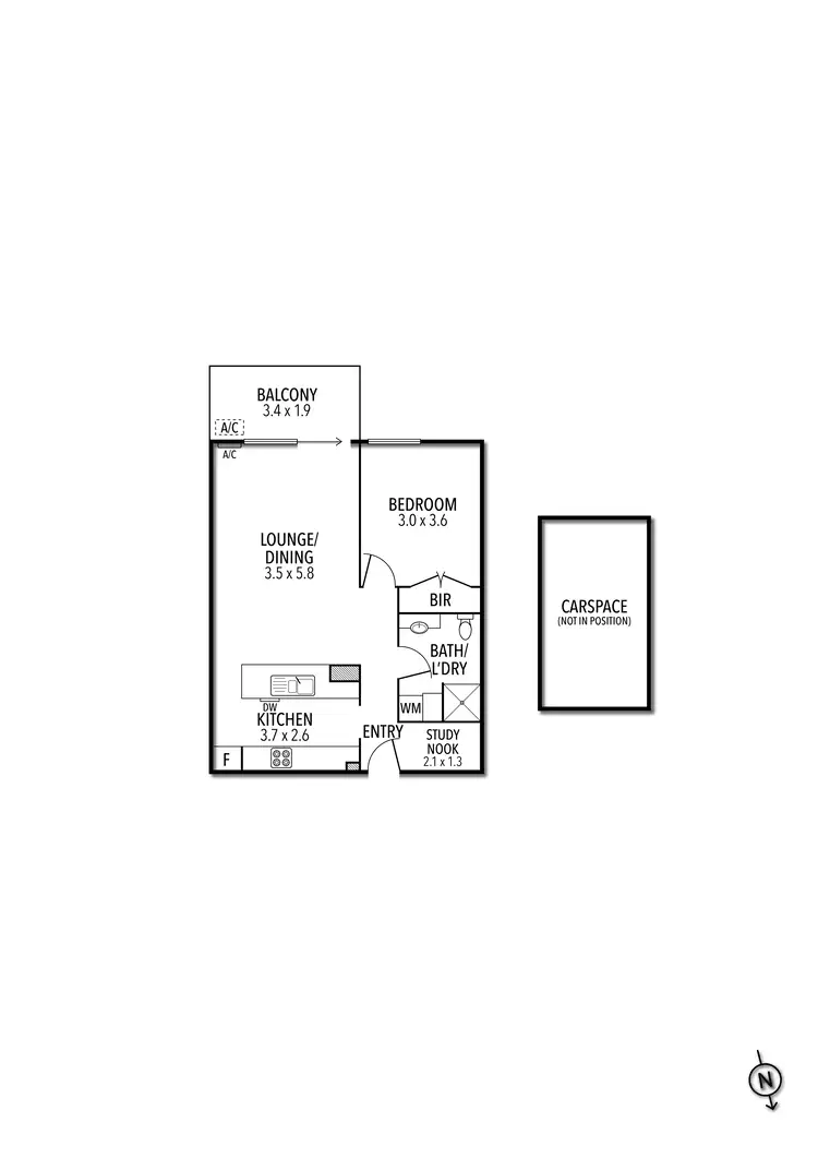 Floorplan of Homely apartment listing, 16/17 Ascot Vale Road, Flemington VIC 3031