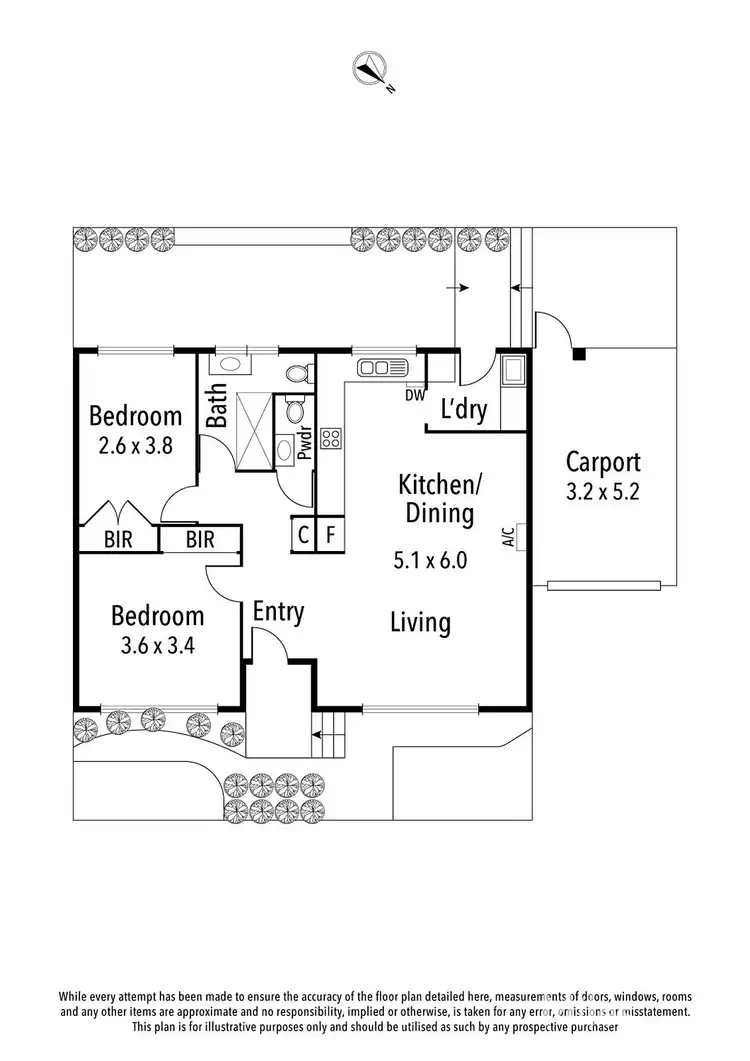 Floorplan of Homely unit listing, 8/360 Upper Heidelberg Road, Ivanhoe VIC 3079