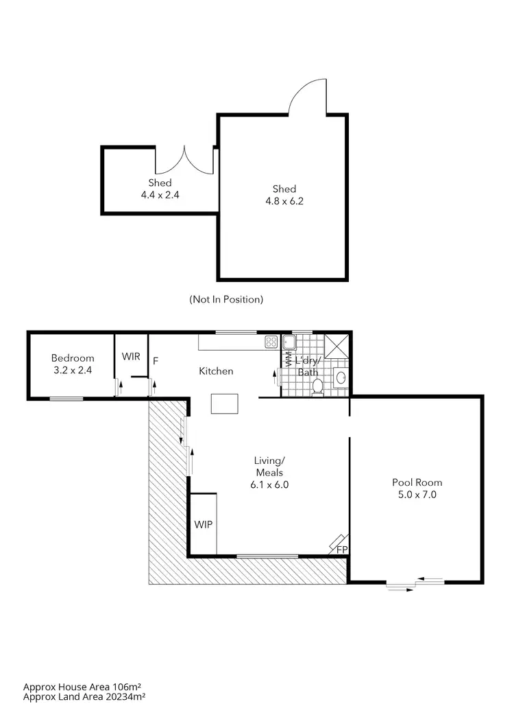 Floorplan of Homely rural property listing, 316 Ferrers Road, Dereel VIC 3352