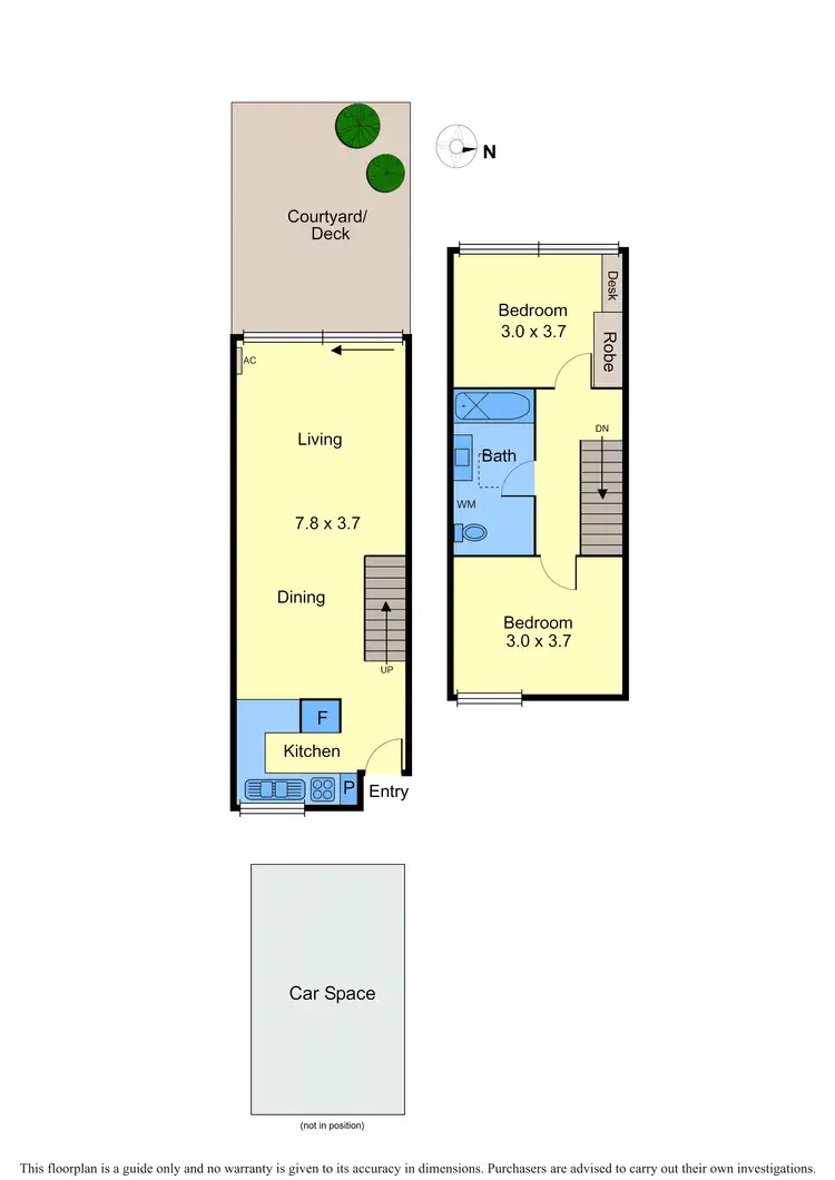 Floorplan of Homely townhouse listing, 23/16 Goodwood Street, Richmond VIC 3121