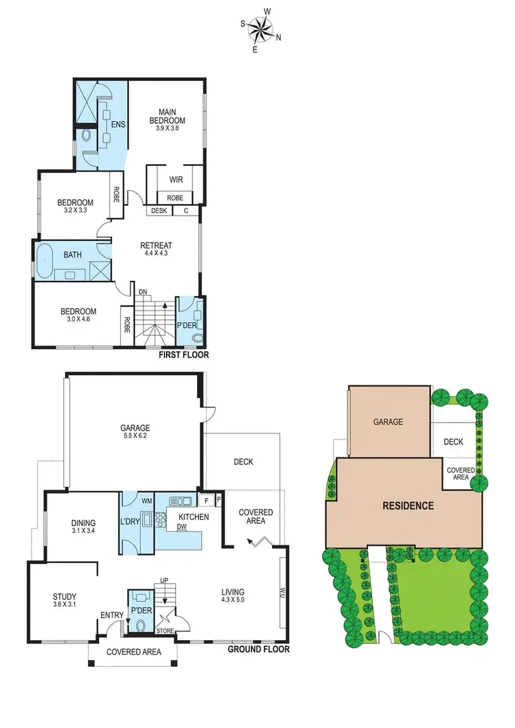 Floorplan of Homely townhouse listing, 21a Highbury Avenue, Hampton East VIC 3188