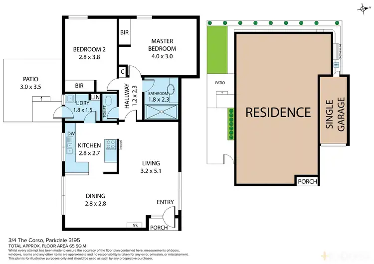 Floorplan of Homely unit listing, 3/4 The Corso, Parkdale VIC 3195