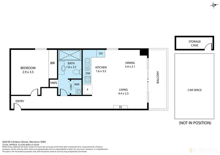 Floorplan of Homely apartment listing, 304/33-35 Childers Street, Mentone VIC 3194