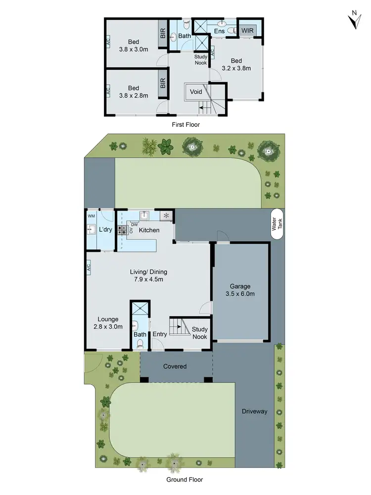 Floorplan of Homely townhouse listing, 1/48 McMillan Street, Clayton South VIC 3169