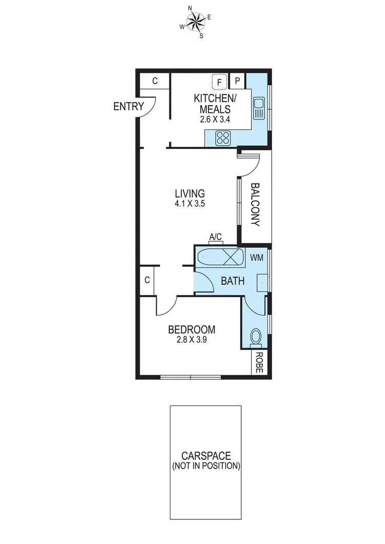 Floorplan of Homely apartment listing, 2/33 Rosstown Road, Carnegie VIC 3163