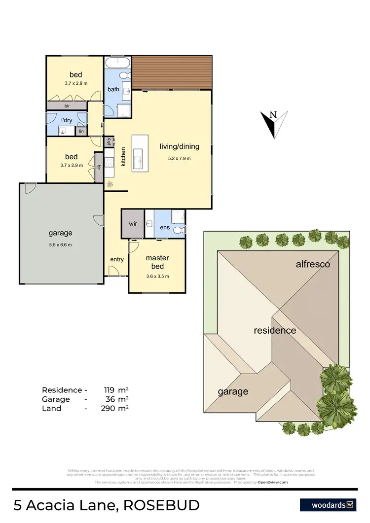 Floorplan of Homely unit listing, 5 Acacia Lane, Rosebud VIC 3939