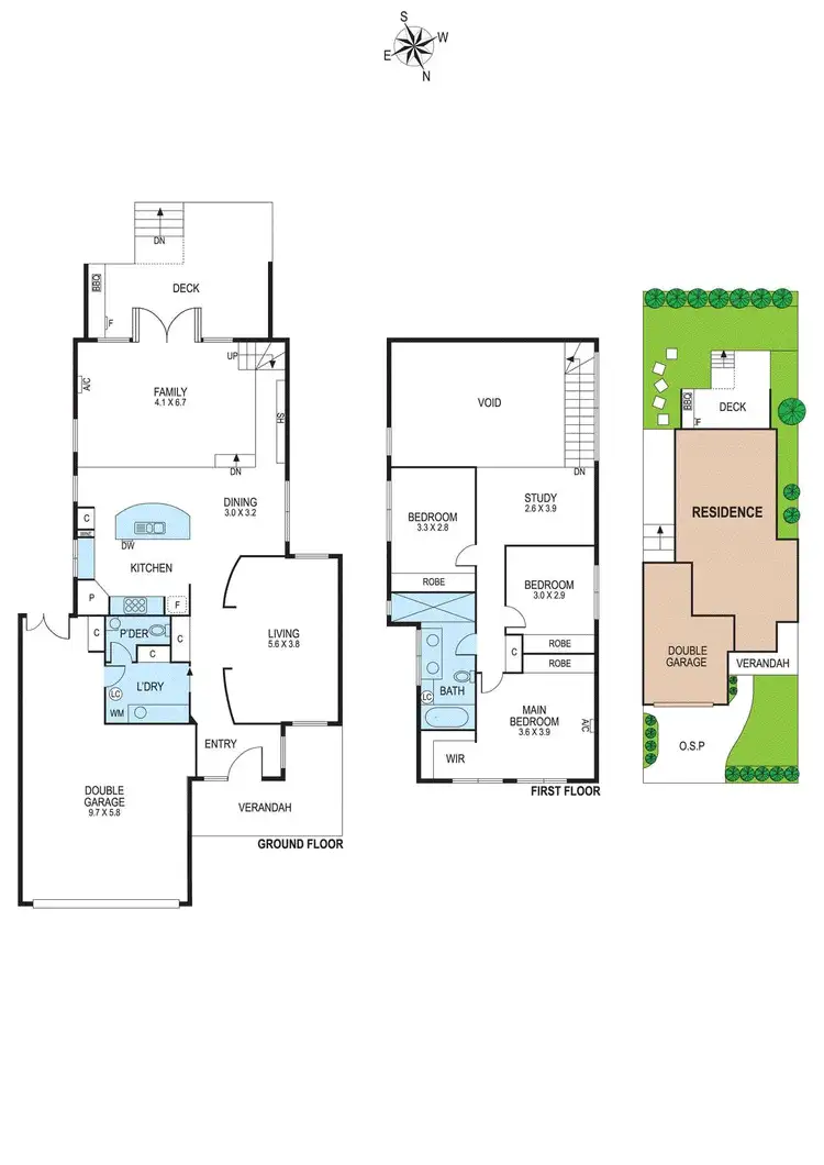 Floorplan of Homely house listing, 6 Parkview Crescent, Hampton East VIC 3188