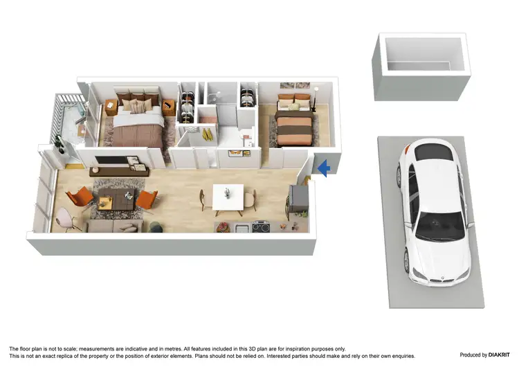 Floorplan of Homely apartment listing, 2109/45 Clarke Street, Southbank VIC 3006
