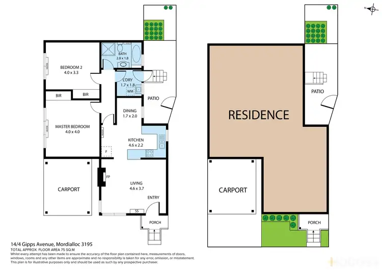 Floorplan of Homely unit listing, 14/4 Gipps Avenue, Mordialloc VIC 3195