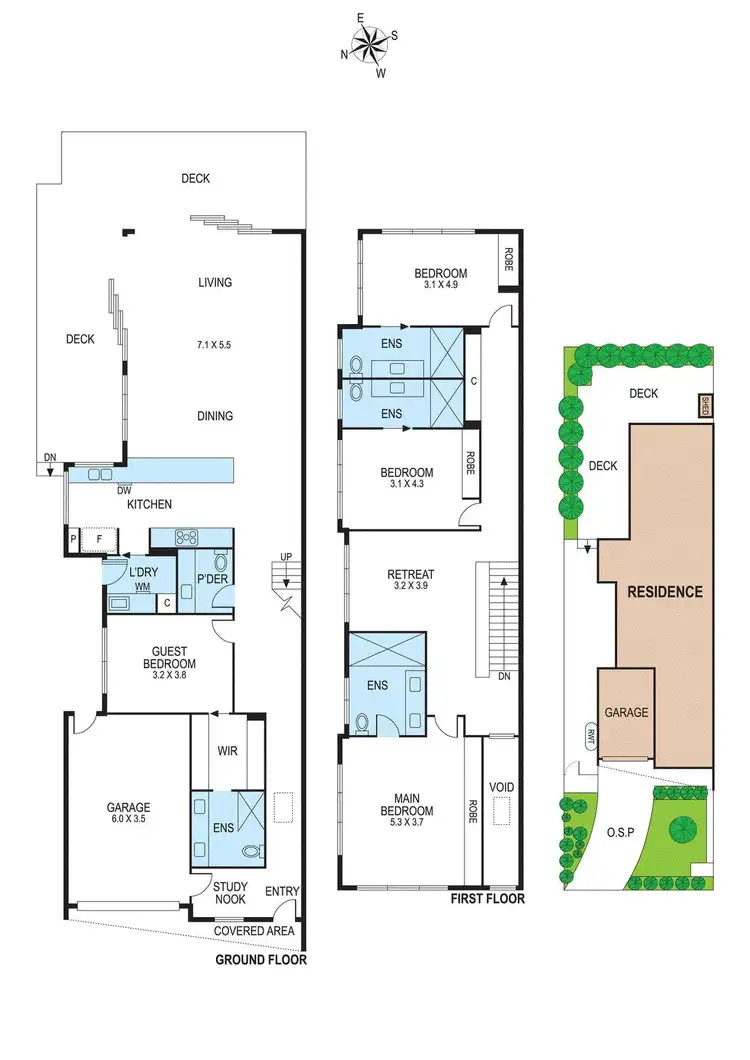 Floorplan of Homely townhouse listing, 18b Draper Street, Mckinnon VIC 3204