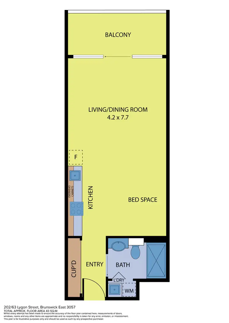 Floorplan of Homely apartment listing, 202/63-73 Lygon Street, Brunswick East VIC 3057