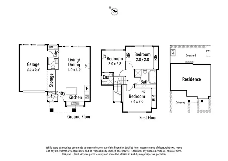 Floorplan of Homely townhouse listing, 339B Rathmines Street, Thornbury VIC 3071