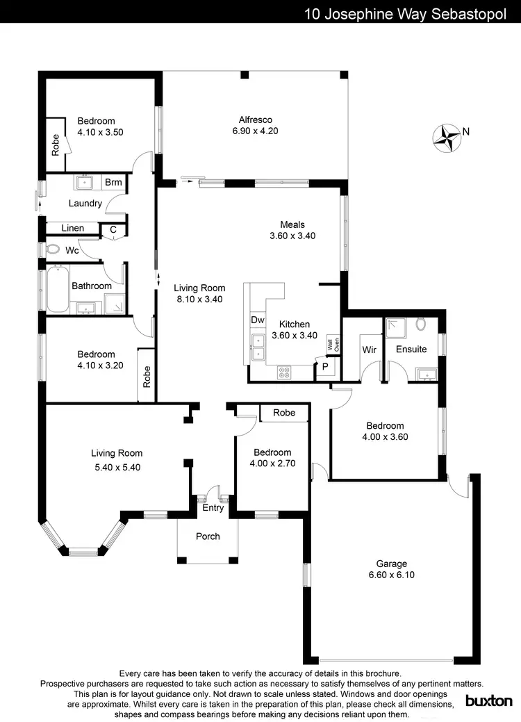 Floorplan of Homely house listing, 10 Josephine Way, Sebastopol VIC 3356