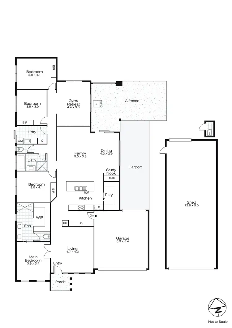 Floorplan of Homely house listing, 426 Greenhalghs Road, Winter Valley VIC 3358