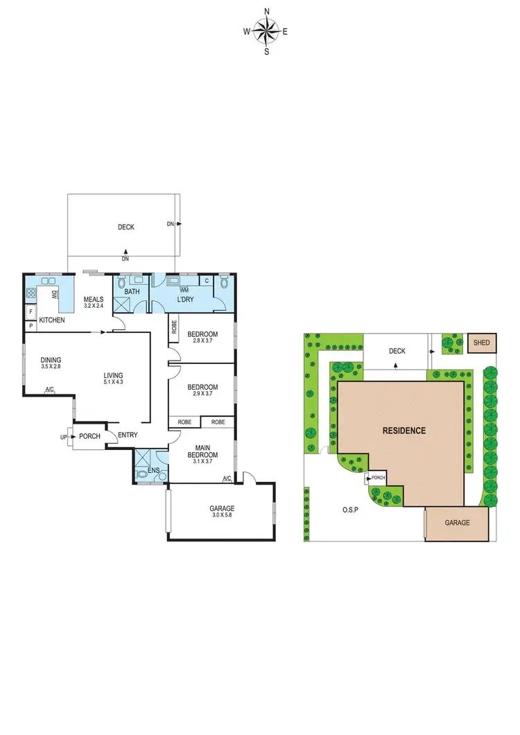 Floorplan of Homely townhouse listing, 2/32 Anthony Street, Ormond VIC 3204