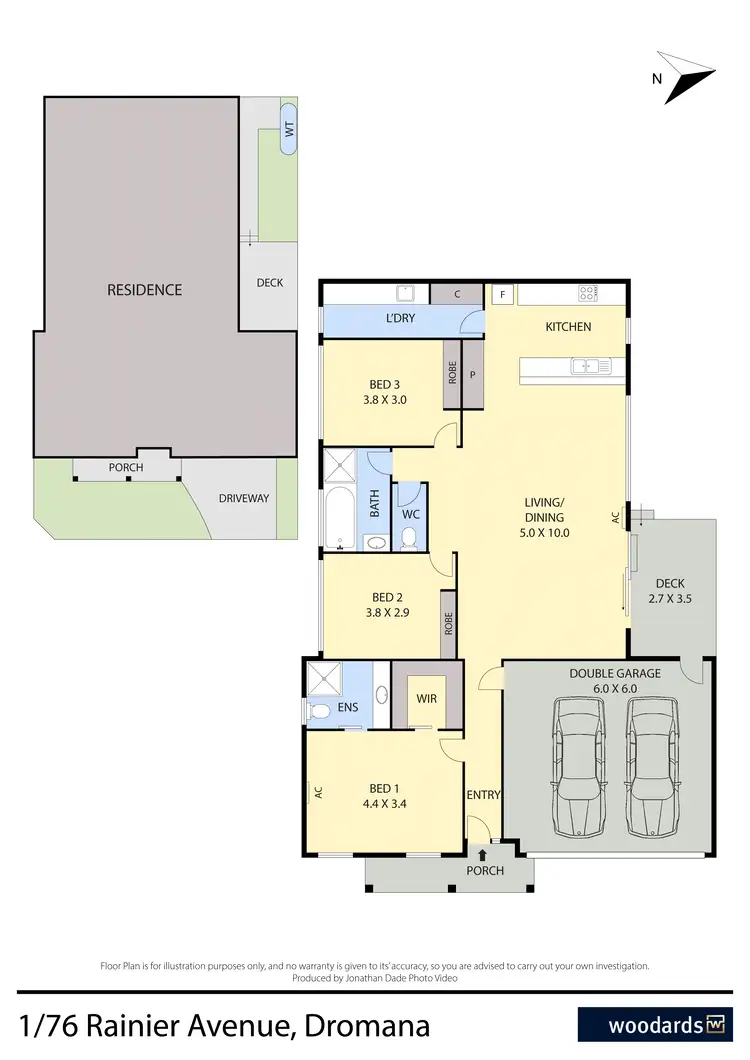 Floorplan of Homely unit listing, 1/76 Rainier Avenue, Dromana VIC 3936