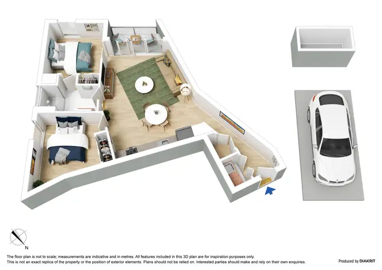 Floorplan of Homely apartment listing, 1611/283 City Road, Southbank VIC 3006