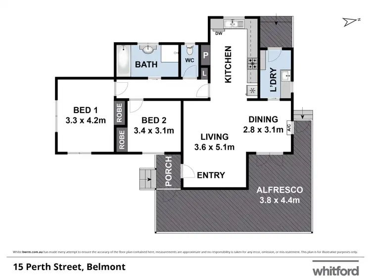 Floorplan of Homely house listing, 15 Perth Street, Belmont VIC 3216