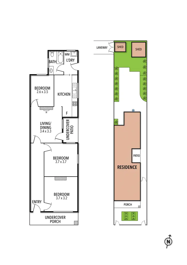 Floorplan of Homely house listing, 613 Park Street, Brunswick VIC 3056