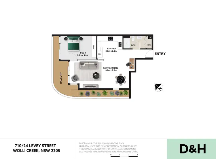 Floorplan of Homely apartment listing, 710/24 Levey Street, Wolli Creek NSW 2205