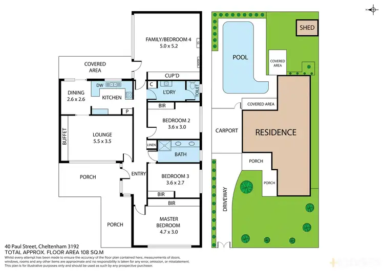 Floorplan of Homely house listing, 40 Paul Street, Cheltenham VIC 3192