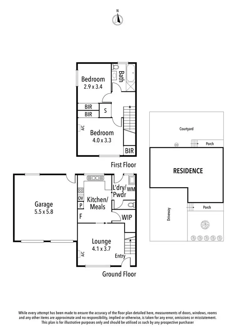 Floorplan of Homely townhouse listing, 2/2 Dresden Street, Heidelberg Heights VIC 3081