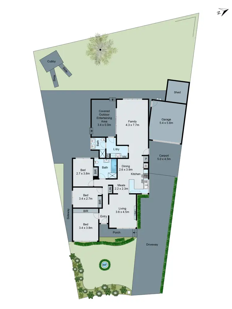 Floorplan of Homely house listing, 1 Lynette Court, Mulgrave VIC 3170